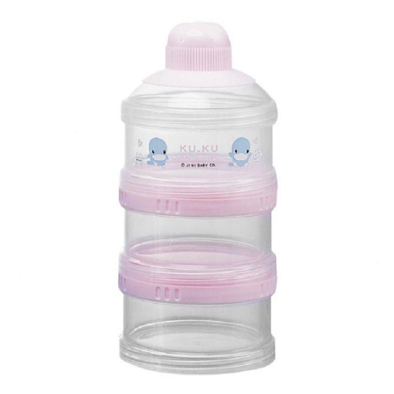 Hộp chia sữa 3 ngăn bằng nhựa PP KuKu KU5318 - Màu ngẫu nhiên 4