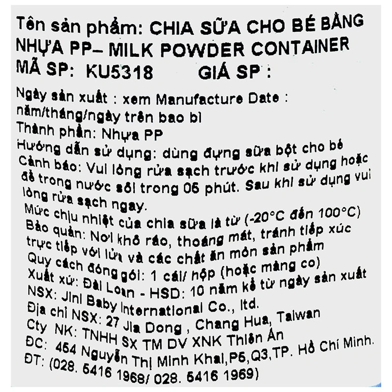 Hộp chia sữa 3 ngăn bằng nhựa PP KuKu KU5318 - Màu ngẫu nhiên 5