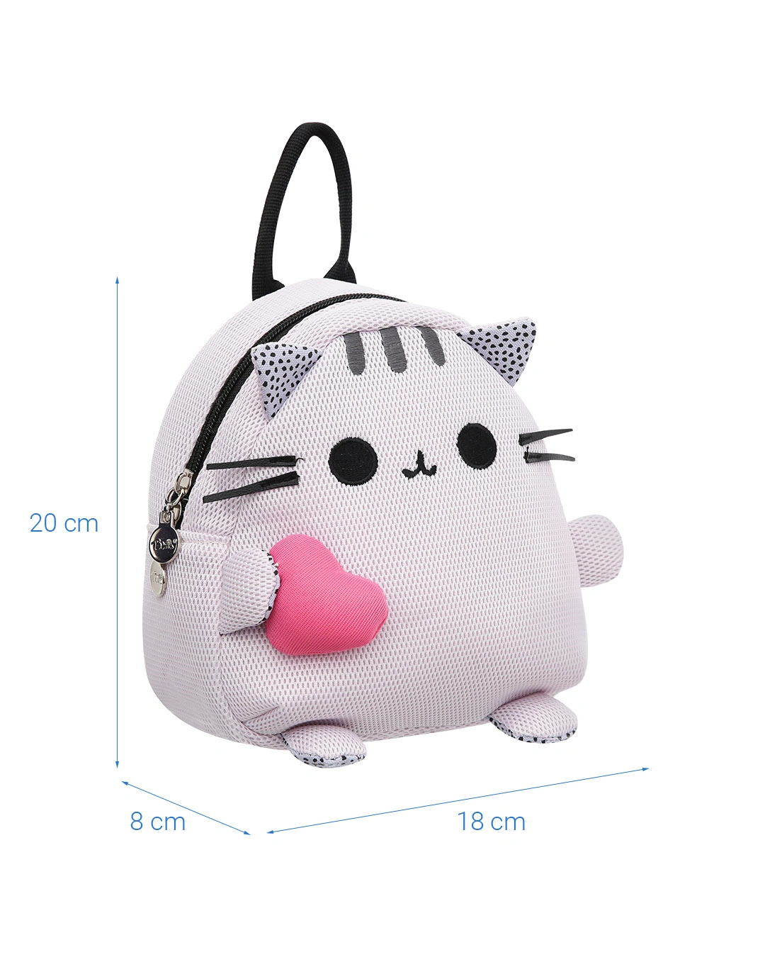 Balo cho bé mẫu giáo Tbwin PANNA8 mèo râu E1718 hồng - xám 10