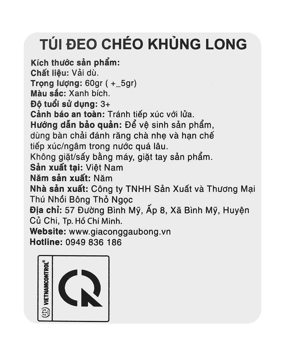 Túi đeo chéo cho bé mẫu giáo Thỏ Ngọc khủng long xanh bích 10