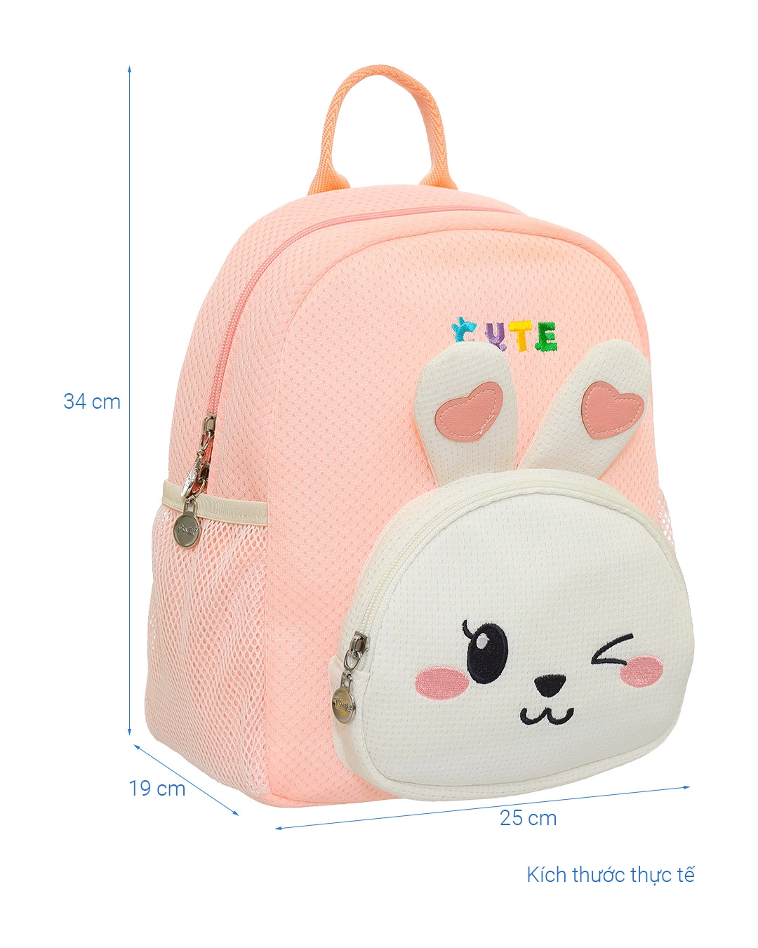 Balo cho bé mẫu giáo Tbwin PANNA8 thỏ E2408 hồng 9