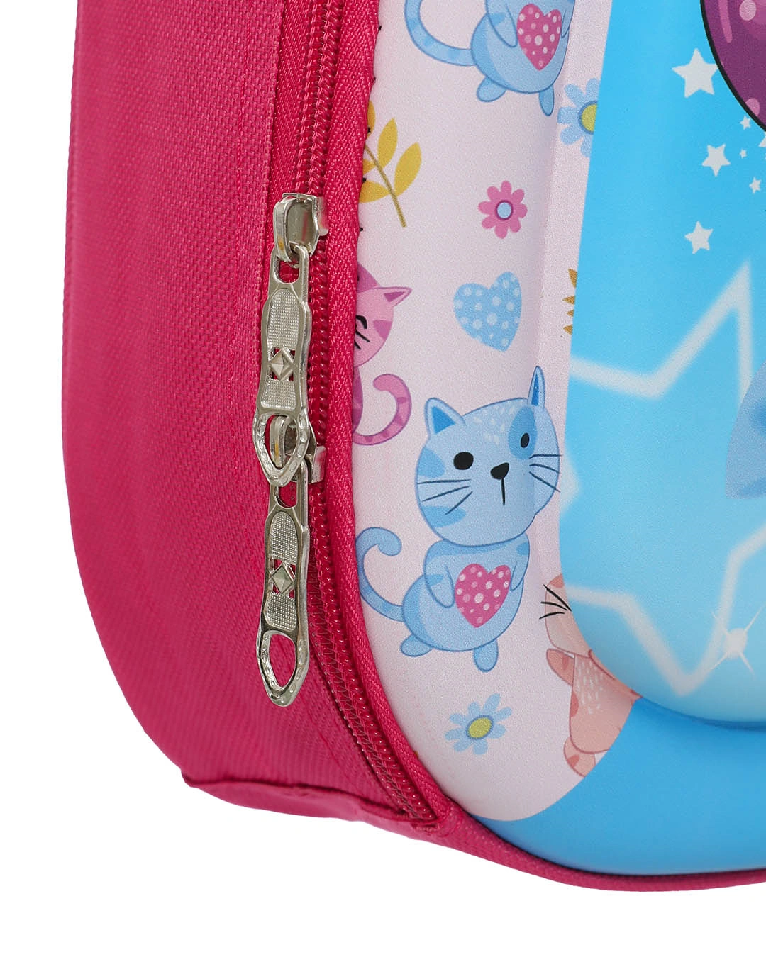 Balo cho bé mẫu giáo Á Châu mèo 3D tím - hồng 7