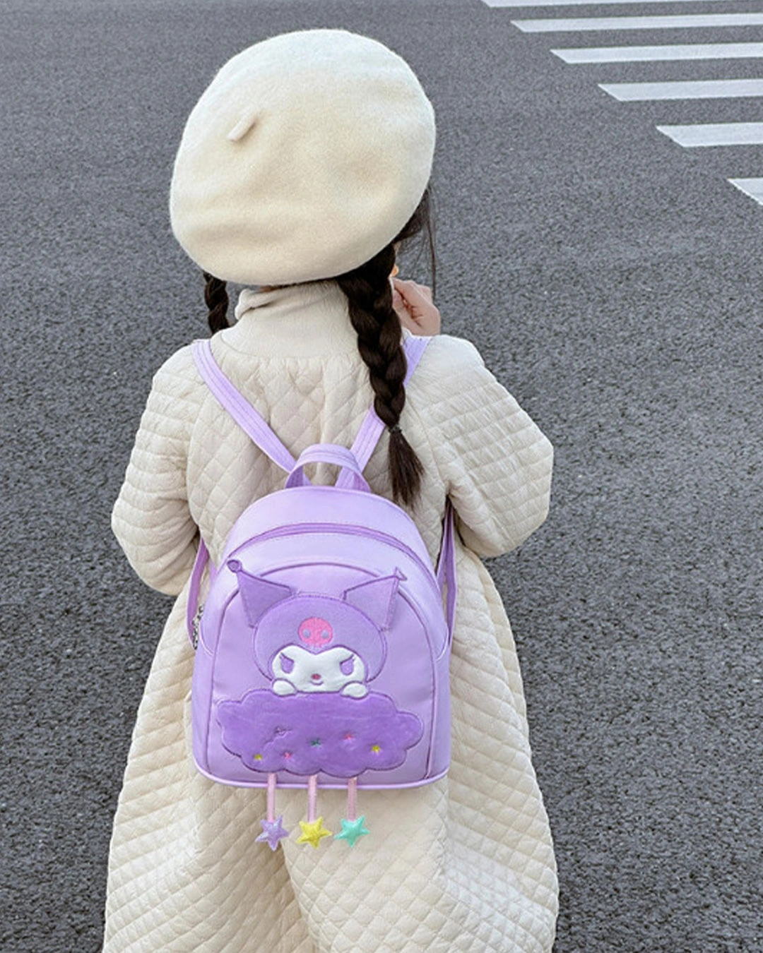 Balo cho bé mẫu giáo Á Châu Kurumi tím 2