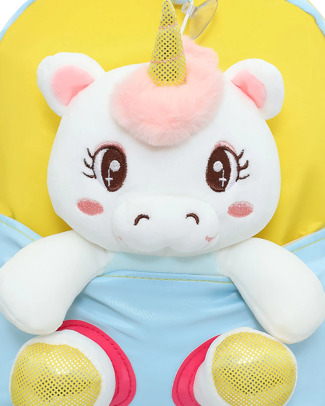 Balo cho bé mẫu giáo Á Châu unicorn vàng - xanh 8