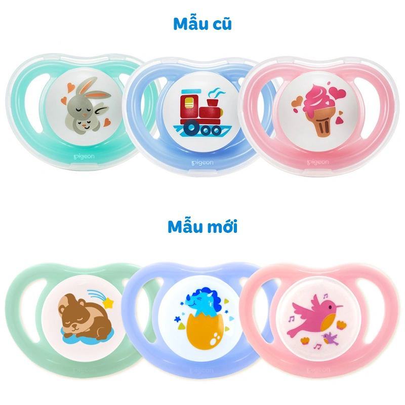 Ti ngậm Pigeon kèm nắp Mini Light size M (6 - 12 tháng) - Màu ngẫu nhiên 11
