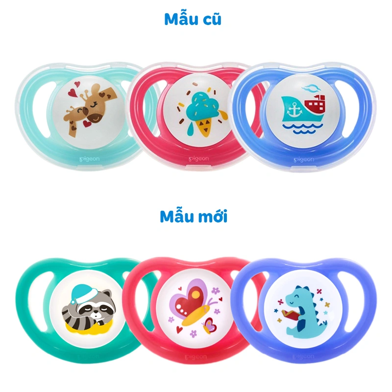 Ti ngậm Pigeon kèm nắp Mini Light size M (6 - 12 tháng) - Màu ngẫu nhiên 20