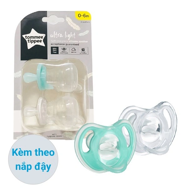 Bộ 2 ti ngậm Tommee Tippee kèm nắp Ultra Light 433453 (6 - 18 tháng) - Màu ngẫu nhiên 3