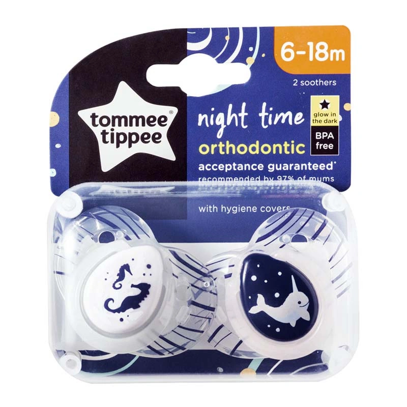 Bộ 2 ti ngậm Tommee Tippee dạ quang Night Time 433374 (6 - 18 tháng) - Màu ngẫu nhiên 2