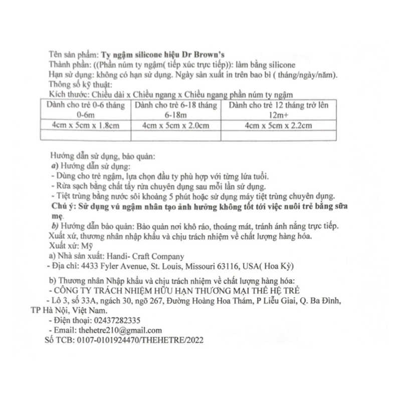 Ti ngậm Dr.Brown's dạ quang (0 - 6 tháng) - Màu xanh 9
