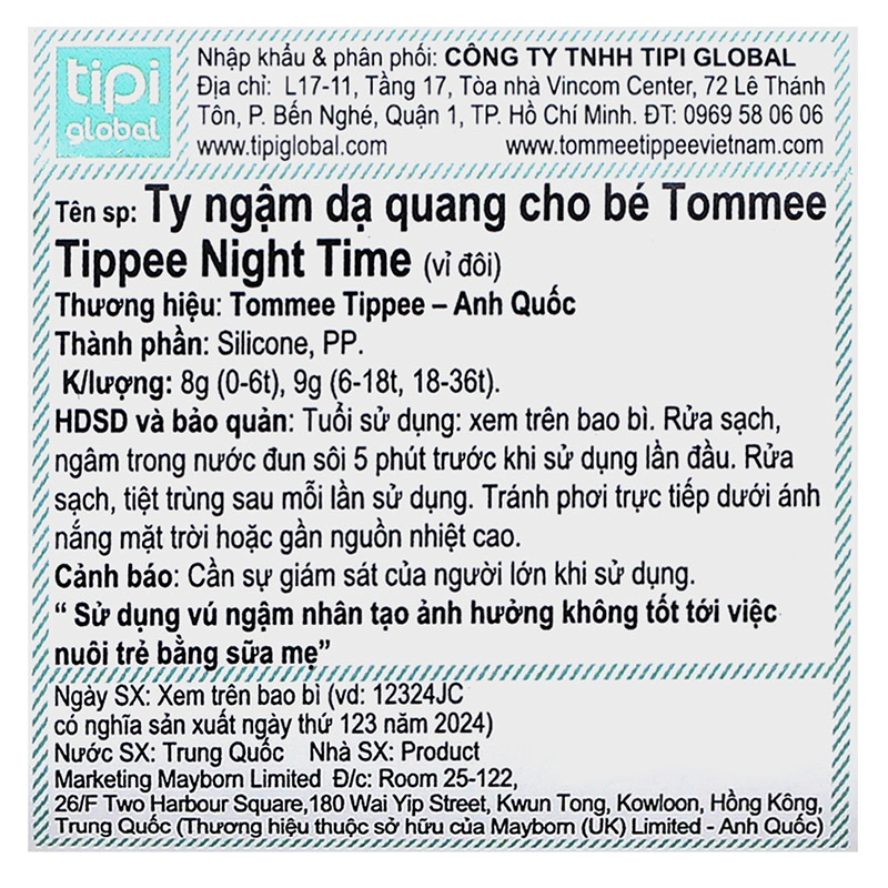 Bộ 2 ti ngậm Tommee Tippee dạ quang Night Time (0 - 6 tháng) - Màu ngẫu nhiên 13