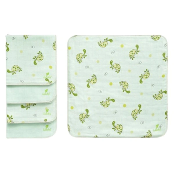 Set 5 cái khăn sữa cotton Dobby Lullaby NH637P 4 lớp 30x30 cm - Màu trắng hà mã 7
