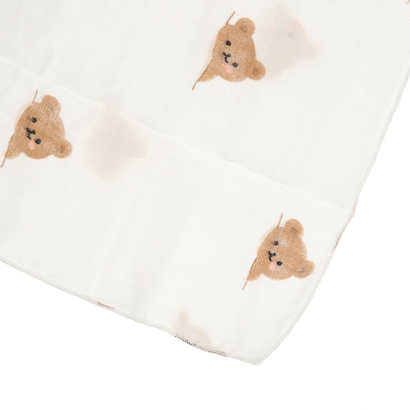 Set 5 cái khăn sữa cotton Bessla 2 lớp 30x30 cm - Hình thú 10