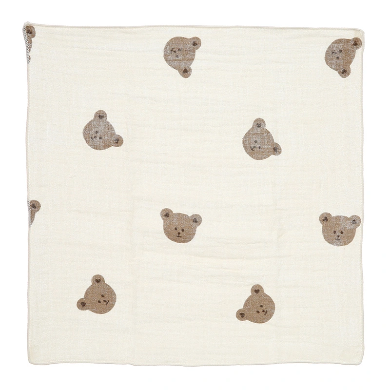 Set 5 cái khăn sữa muslin Bessla 2 lớp 27x27 cm - Hình thú 9