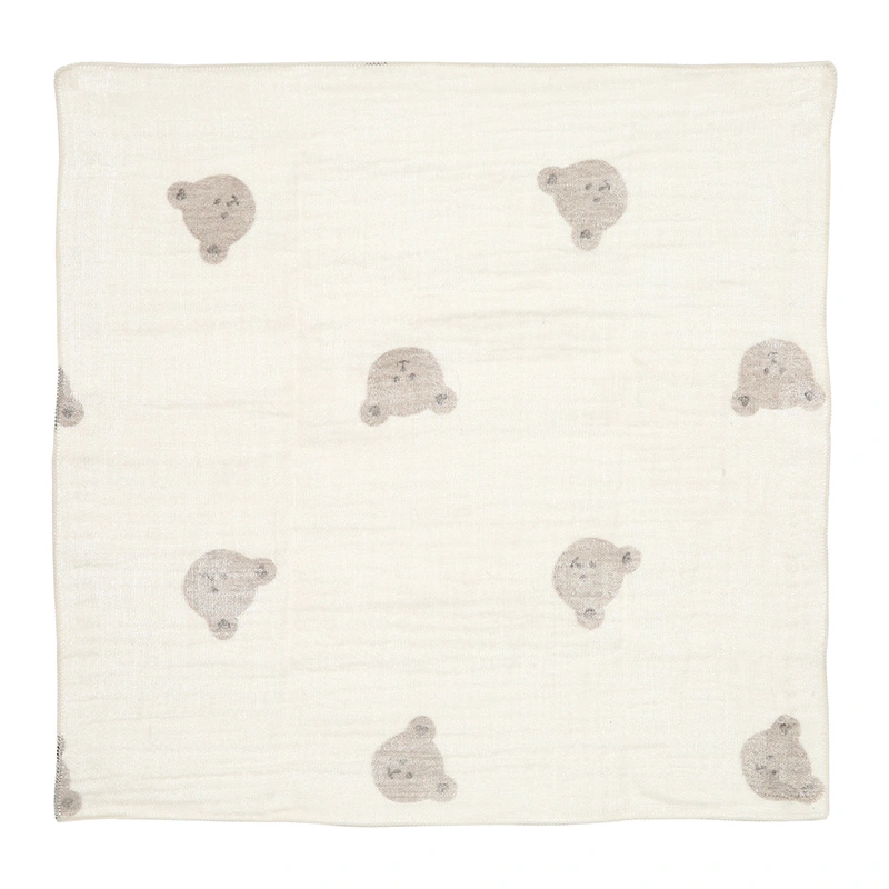 Set 5 cái khăn sữa muslin Bessla 2 lớp 27x27 cm - Hình thú 10