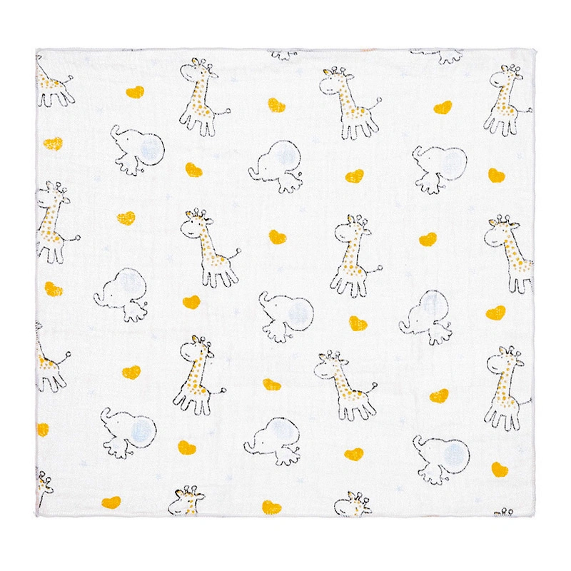 Set 5 cái khăn sữa muslin Bessla 2 lớp 27x27 cm - Hình thú 2