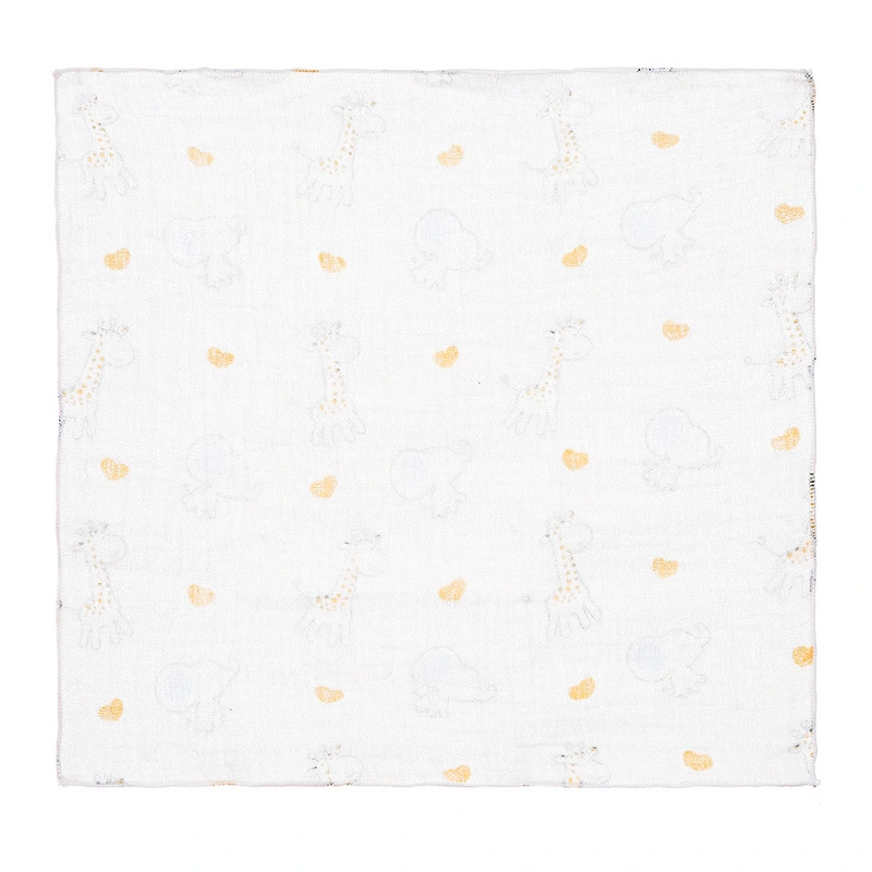 Set 5 cái khăn sữa muslin Bessla 2 lớp 27x27 cm - Hình thú 3