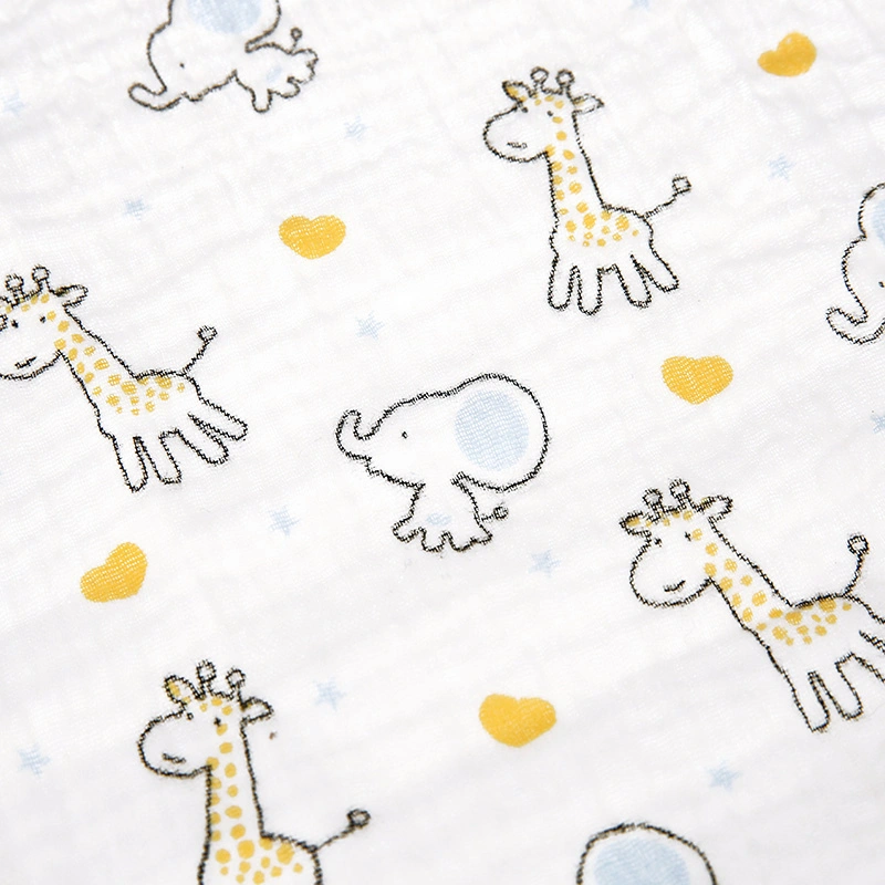 Set 5 cái khăn sữa muslin Bessla 2 lớp 27x27 cm - Hình thú 5