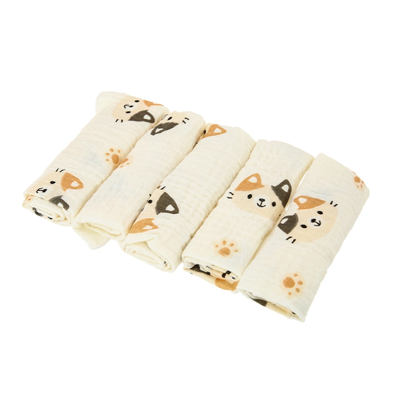 Set 5 cái khăn sữa muslin Bessla 2 lớp 27x27 cm - Hình thú 20