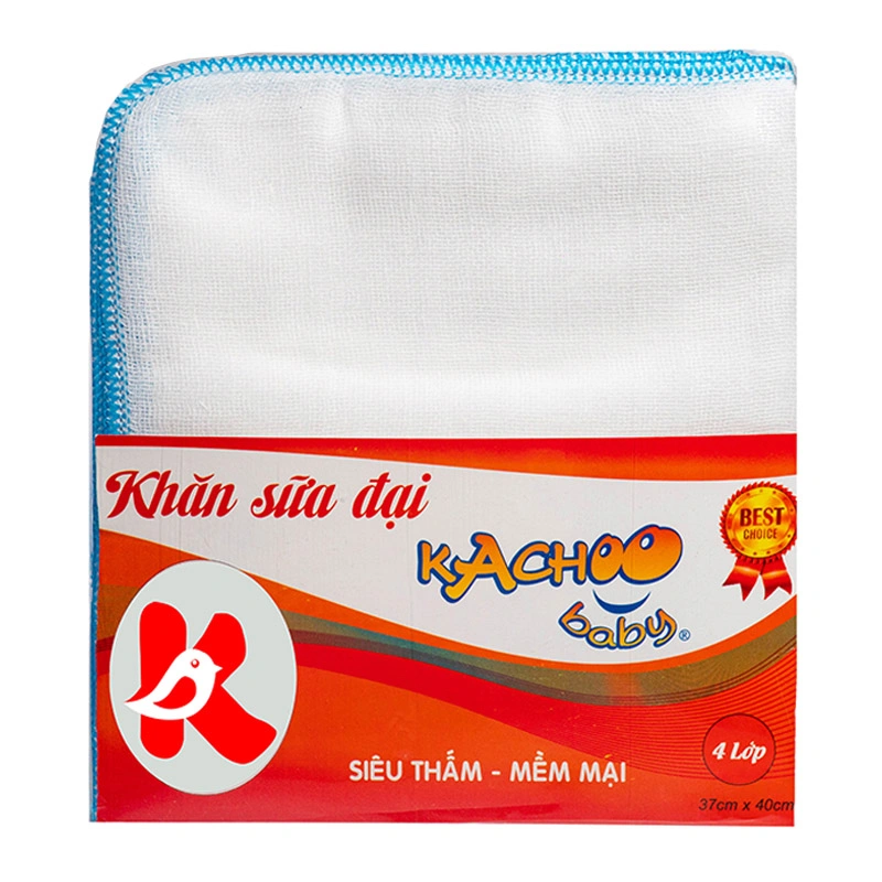 Set 5 cái khăn sữa cotton KACHOOBABY 4 lớp 37x40 cm - Màu ngẫu nhiên 3