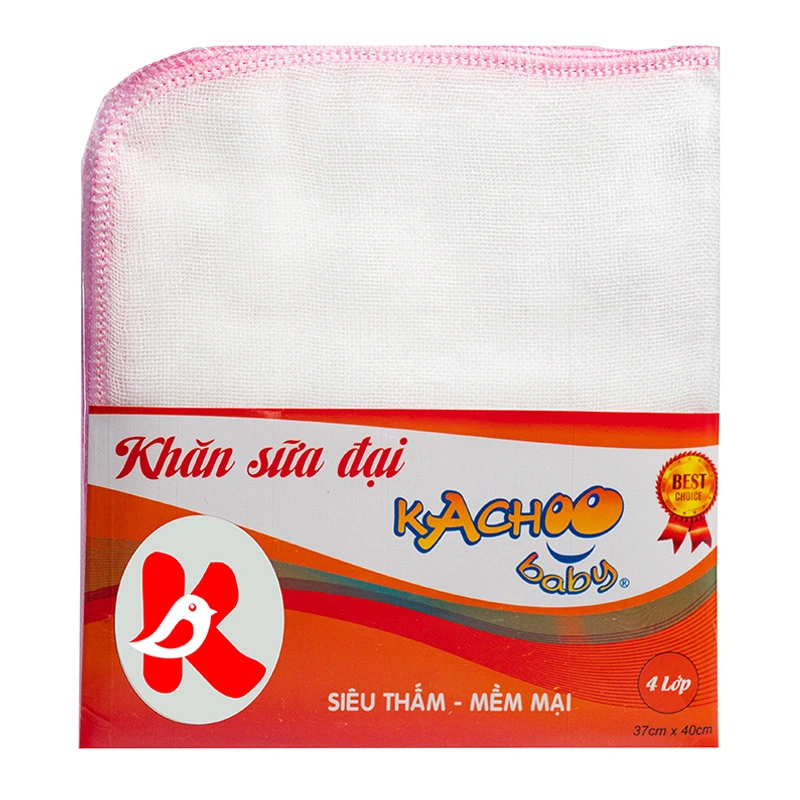 Set 5 cái khăn sữa cotton KACHOOBABY 4 lớp 37x40 cm - Màu ngẫu nhiên 6