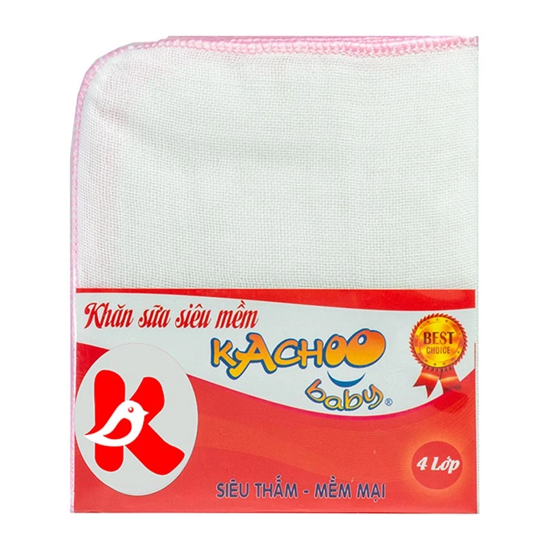 Combo 2 gói khăn sữa cotton KACHOOBABY 4 lớp 24x28 cm - Màu ngẫu nhiên 10