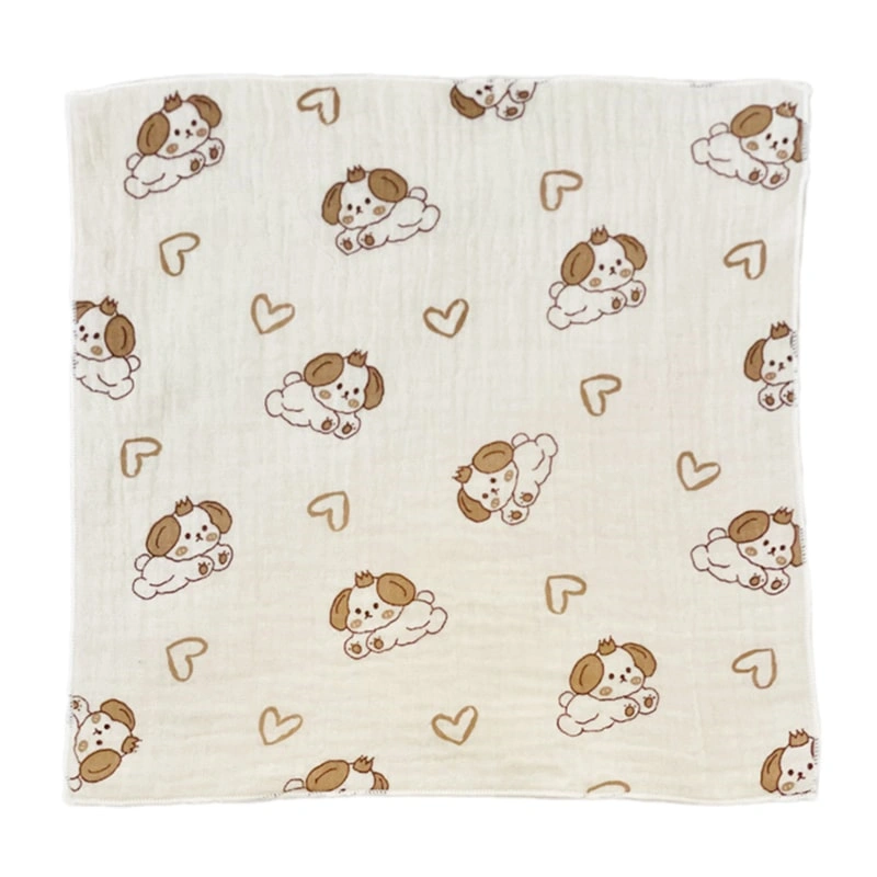 Set 5 cái khăn sữa cotton Bessla 2 lớp 27x27 cm - Rồng 9