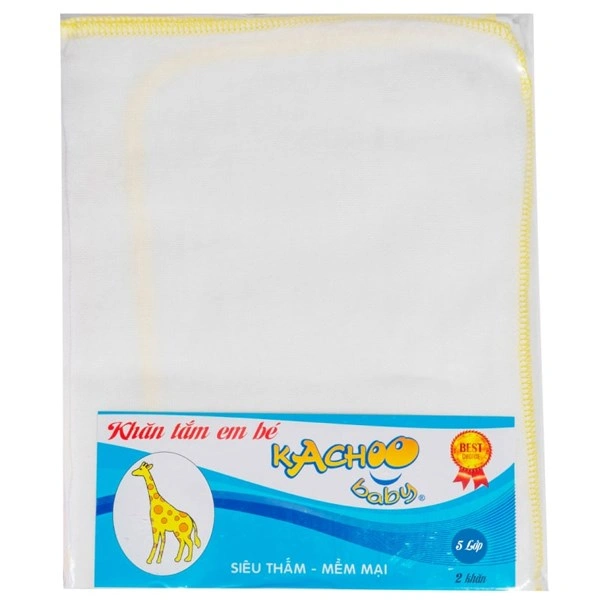 Set 2 khăn tắm KACHOOBABY màu ngẫu nhiên