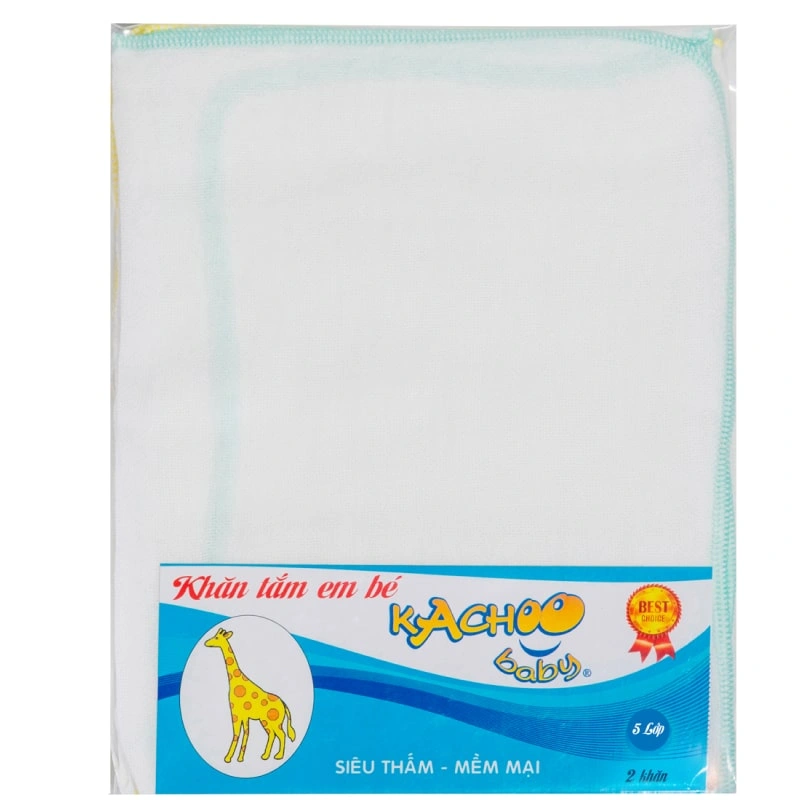 Set 2 cái khăn tắm cotton KACHOOBABY 5 lớp 70x80 cm - Màu ngẫu nhiên 4