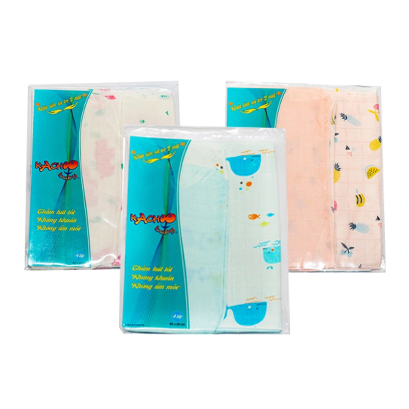 Khăn tắm sợi tre KACHOOBABY 4 lớp 80x80 cm - Màu ngẫu nhiên 2