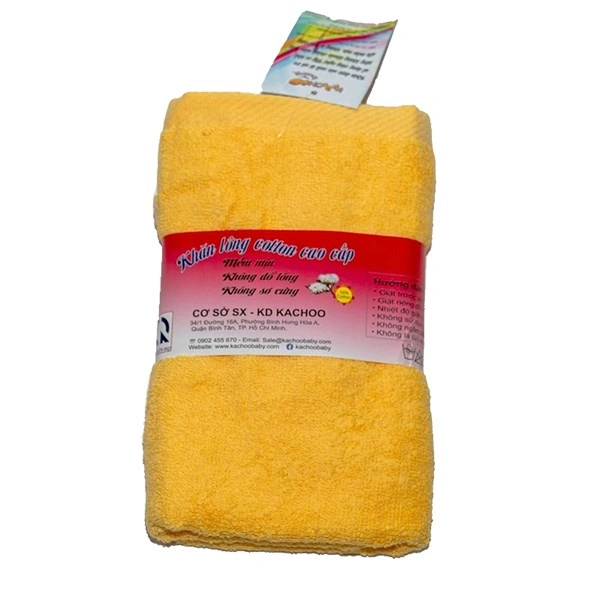 Khăn gội cotton KACHOOBABY 3 lớp 35x80 cm - Màu ngẫu nhiên 1