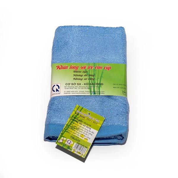 Khăn gội cotton KACHOOBABY 3 lớp 35x80 cm - Màu ngẫu nhiên 3