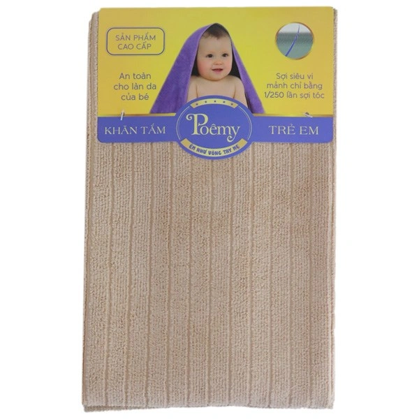 Khăn tắm polyester Poemy 3 lớp 49x100 cm - Màu ngẫu nhiên 5