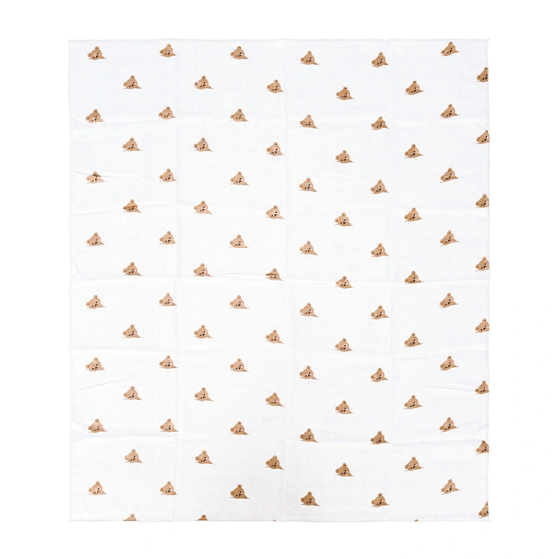 Khăn tắm cotton Bessla 2 lớp 90x100 cm - Gấu nghiêng mặt 3