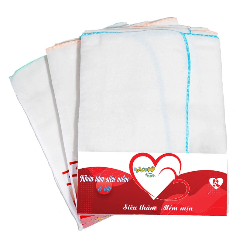 Khăn tắm cotton KACHOOBABY 5 lớp 75x84 cm - Màu ngẫu nhiên 6