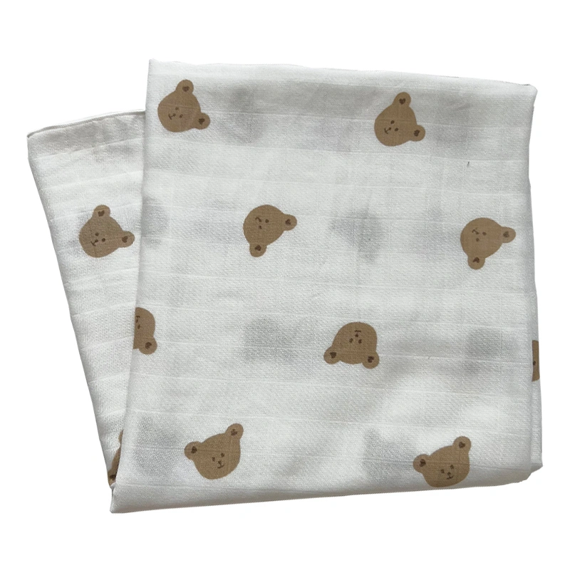 Khăn tắm sợi tre Bessla 2 lớp 90x100 cm - Hoa tulip 13