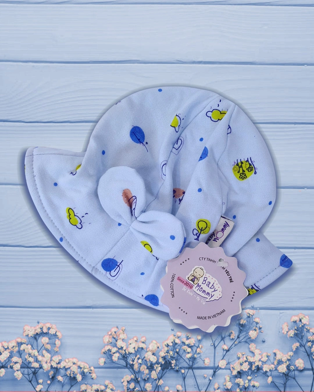 Nón vành bo chun BabyMommy size S - Màu ngẫu nhiên (0 - 6 tháng) 2