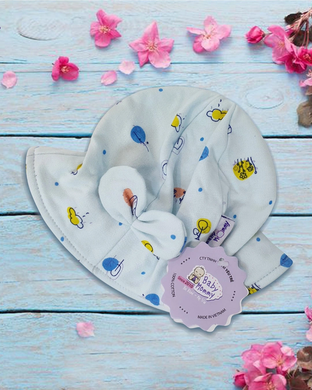 Nón vành bo chun BabyMommy size S - Màu ngẫu nhiên (0 - 6 tháng) 3