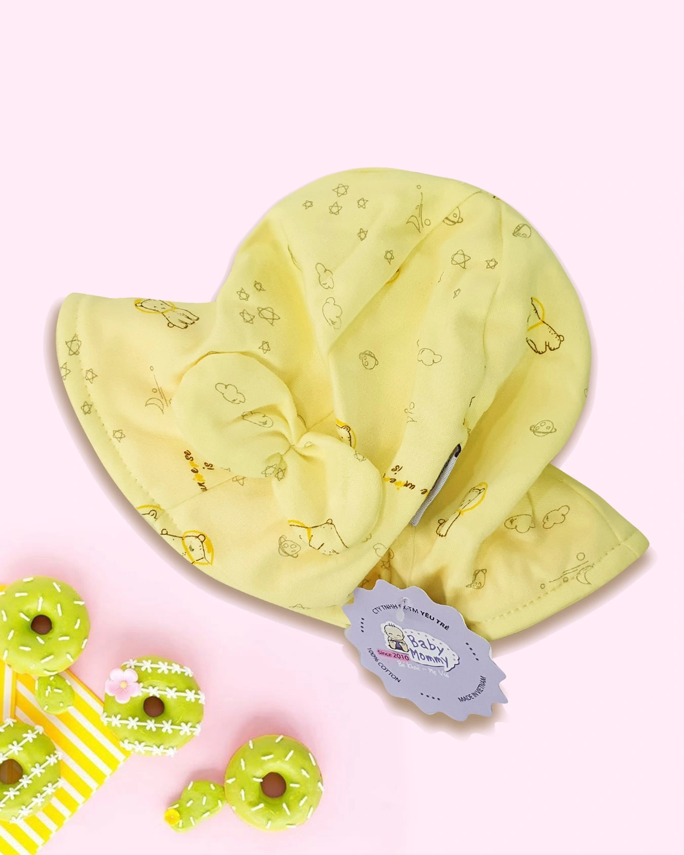 Nón vành bo chun BabyMommy size S - Màu ngẫu nhiên (0 - 6 tháng) 4