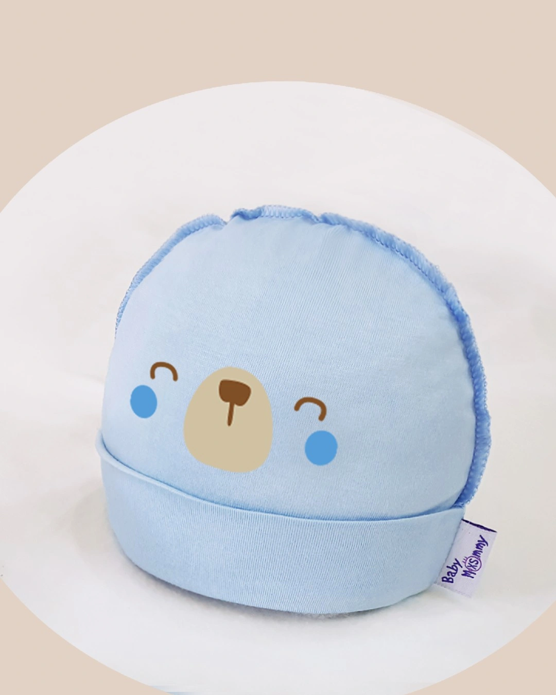 Nón sơ sinh bo in hình thú BabyMommy - Màu ngẫu nhiên (0 - 6 tháng) 6