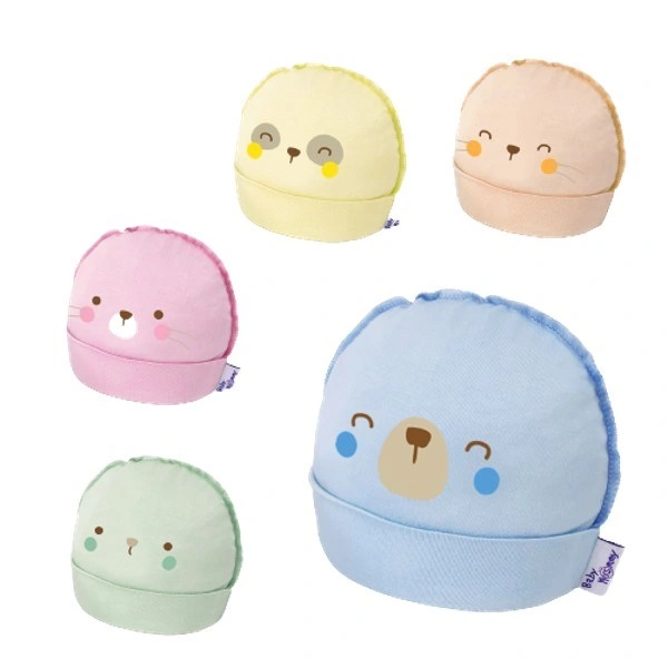 Nón sơ sinh bo in hình thú BabyMommy - Màu ngẫu nhiên (0 - 6 tháng) 1