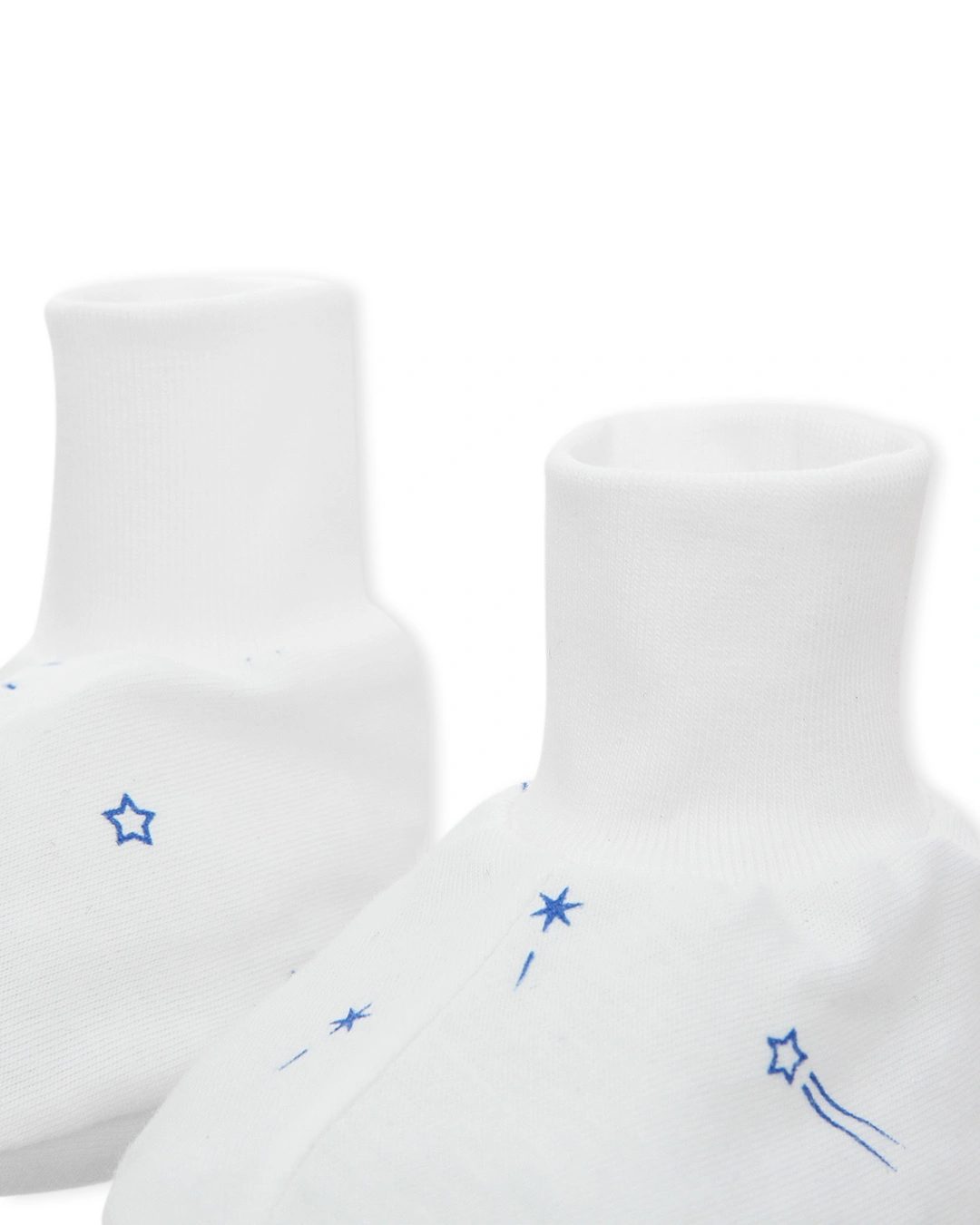 Set nón, bao tay bao chân in hình cây thông IQ Baby màu trắng (0 - 3 tháng) 17