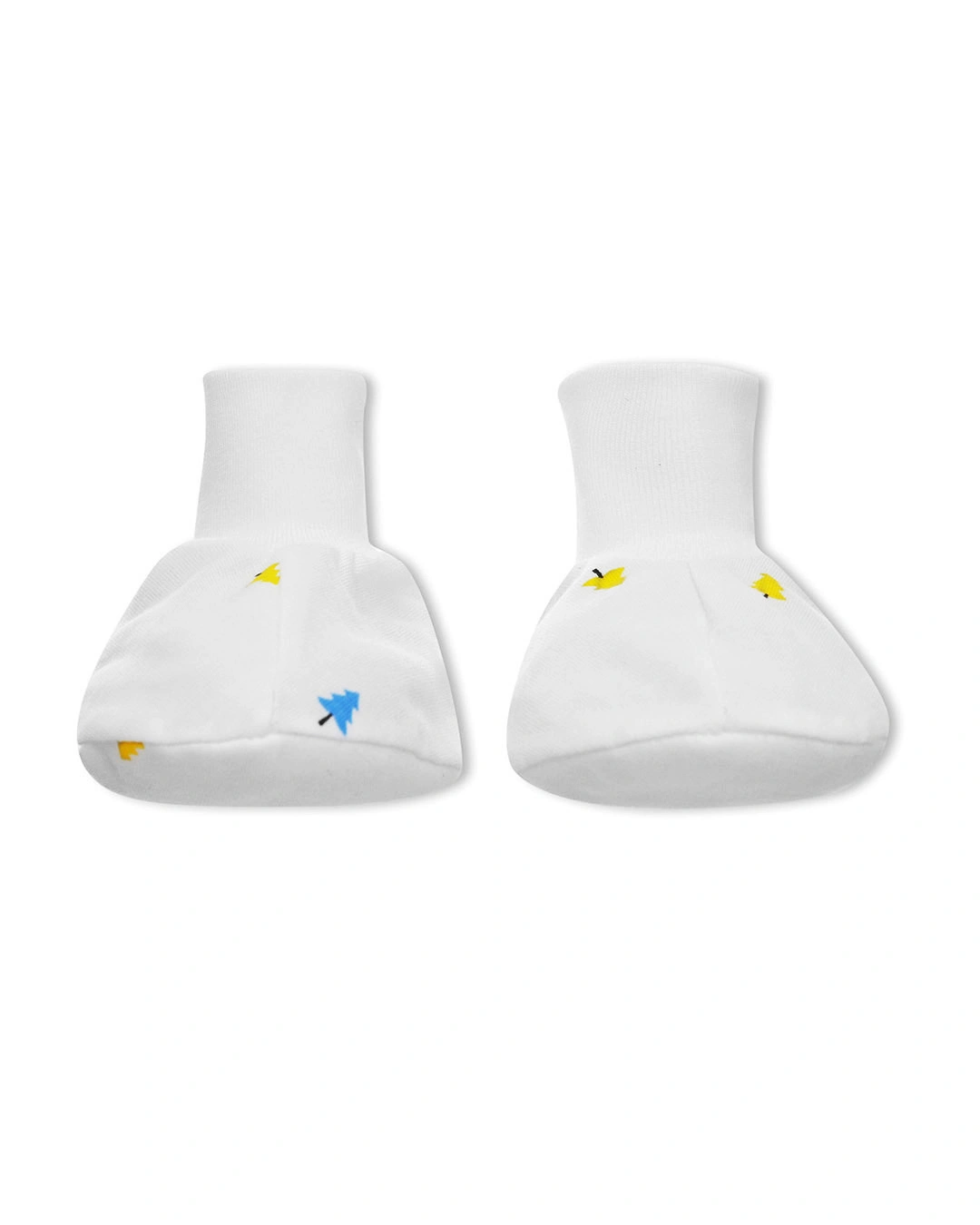 Set nón, bao tay bao chân in hình cây thông IQ Baby màu trắng (0 - 3 tháng) 6