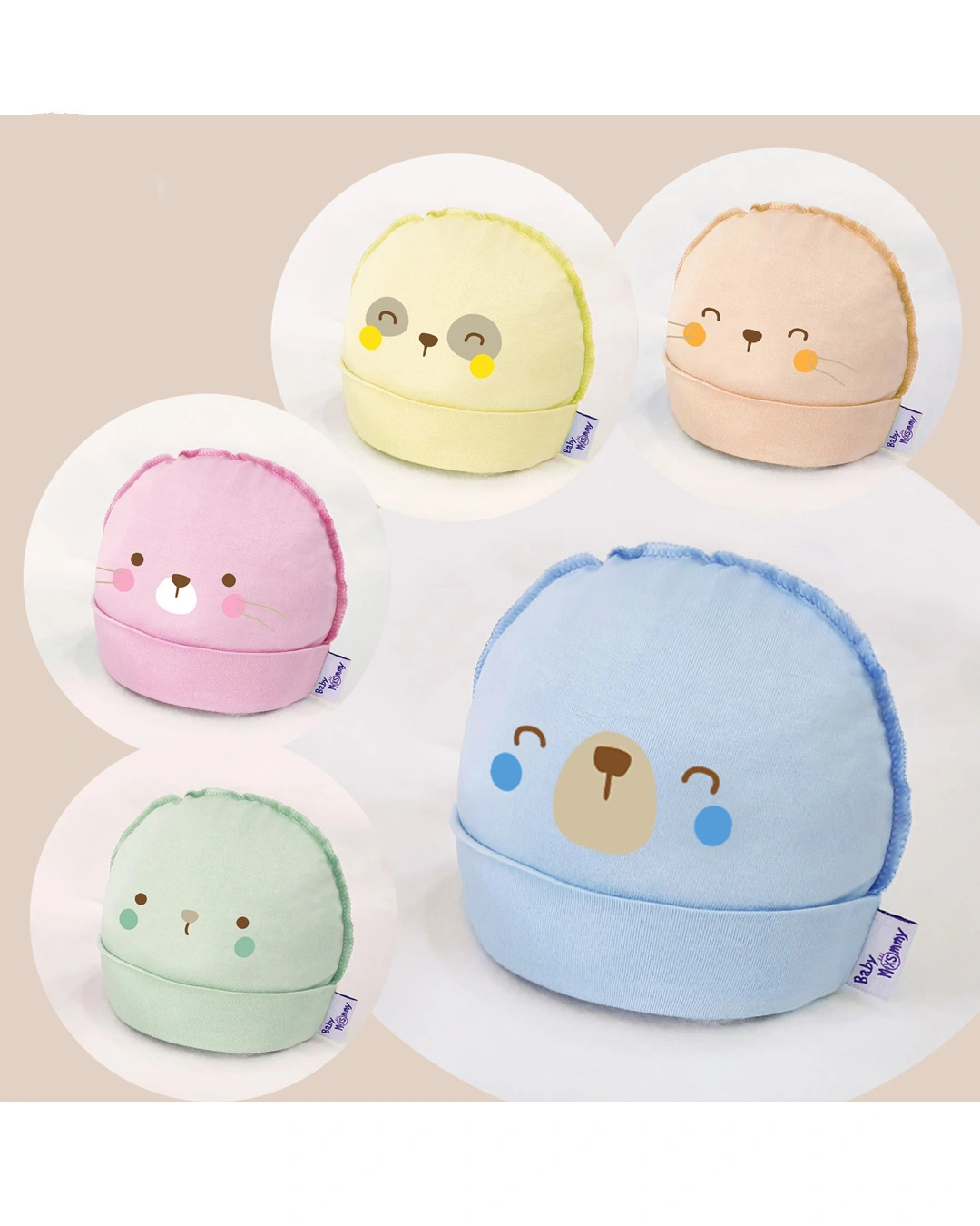 Set nón, bao tay bao chân BabyMommy in hình thú - Màu ngẫu nhiên (0 - 3 tháng) 2