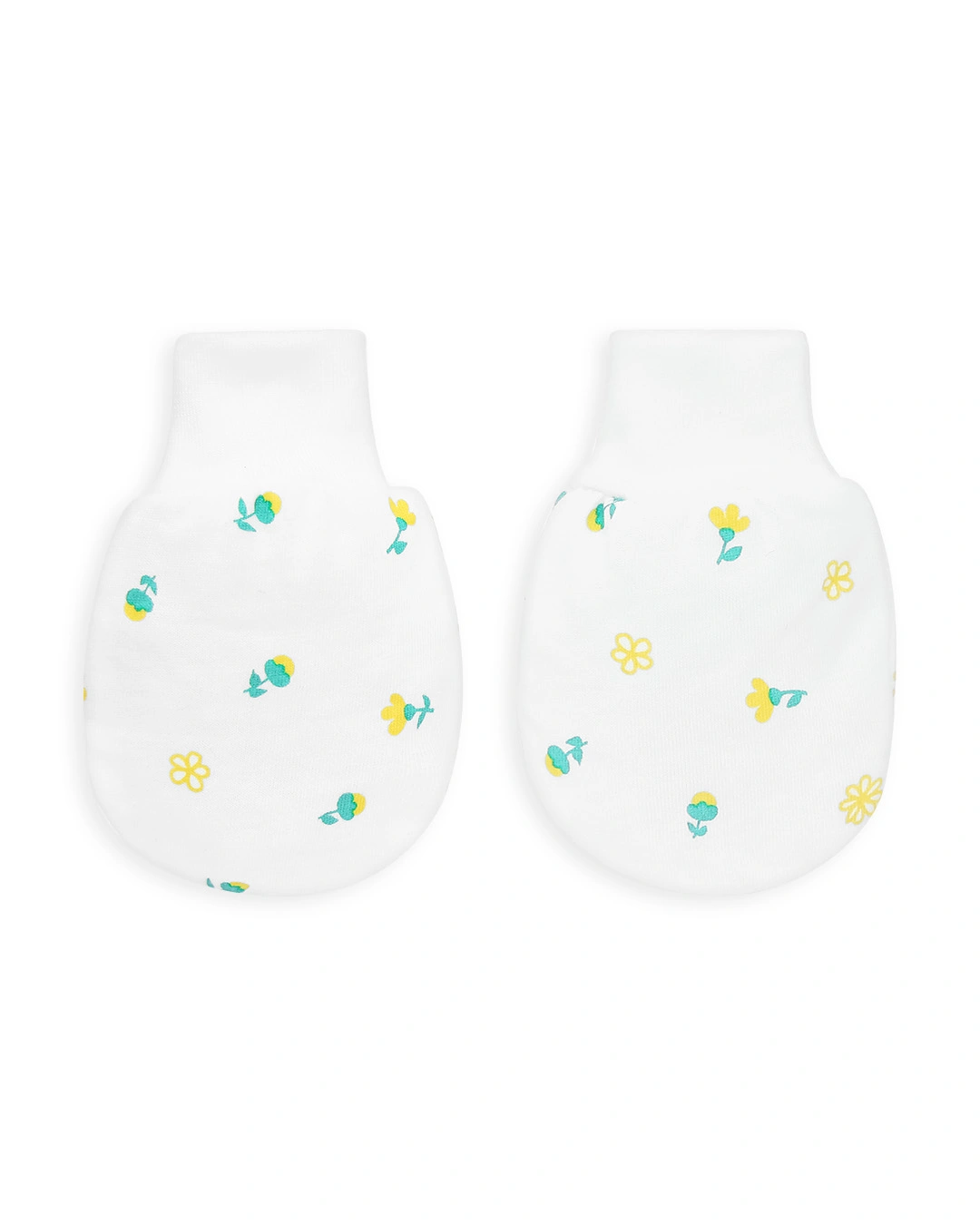 Set nón, bao tay bao chân in hoa Lullaby NH283V màu trắng (0 - 3 tháng) 5