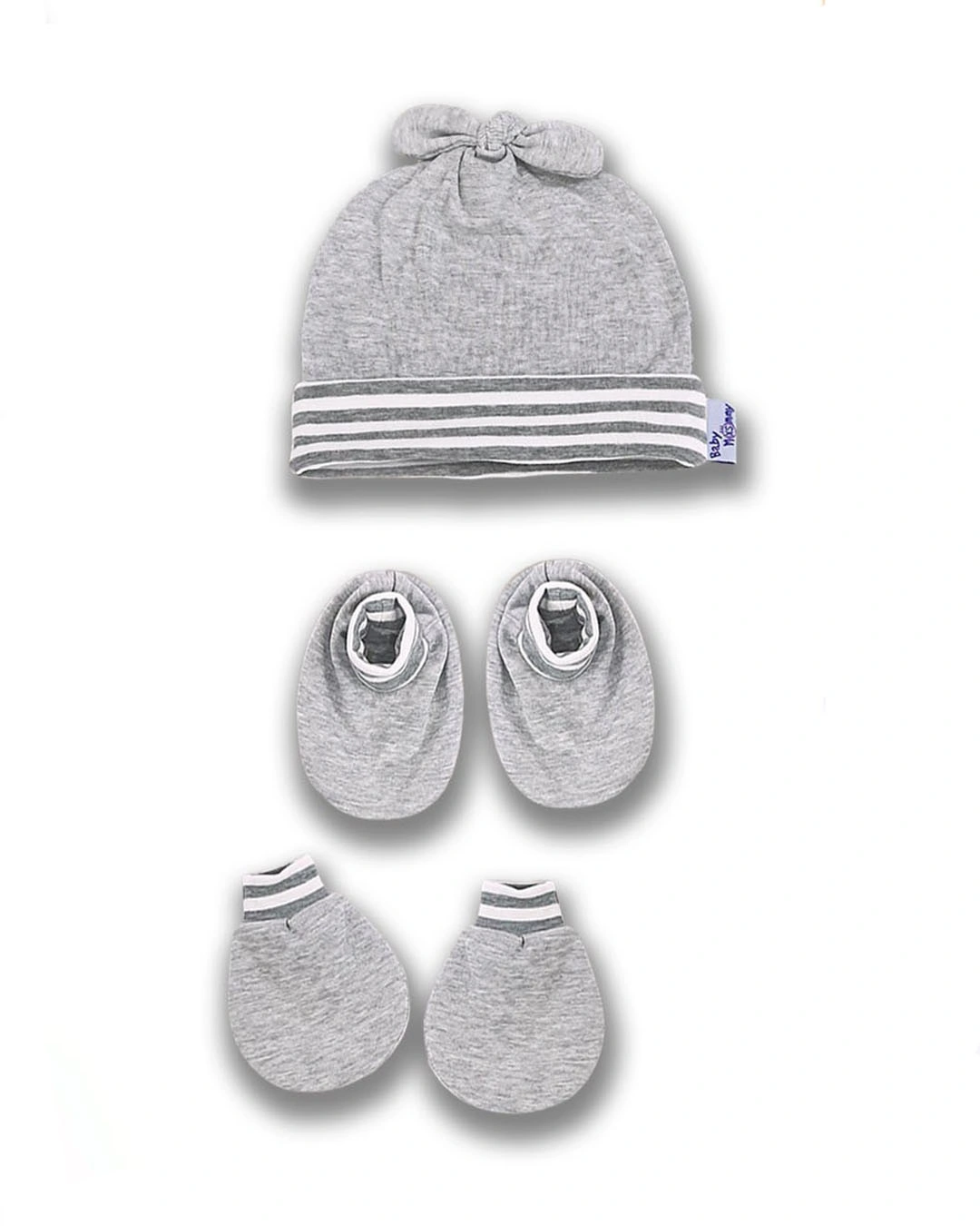 Set nón, bao tay bao chân phối sọc BabyMommy - Màu ngẫu nhiên (0 - 3 tháng) 3