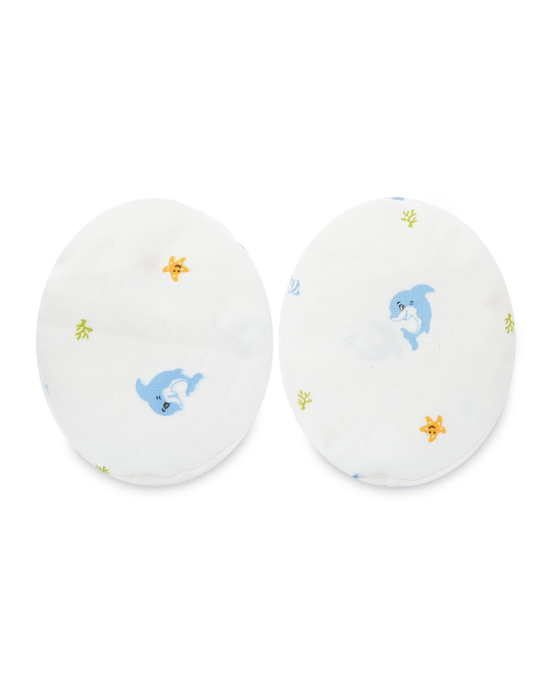 Set nón, bao tay bao chân in cá heo xanh IQ Baby màu trắng (0 - 3 tháng) 9