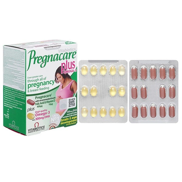 Vitabiotics Pregnacare Plus Omega 3 bổ sung vitamin và khoáng chất, 56 viên dạng viên 1