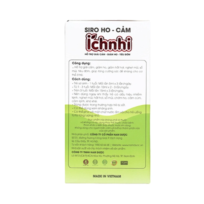 Siro Nam Dược Ích Nhi giảm ho, cảm và tiêu đờm, 30 gói dạng uống (từ 0 tháng) 3