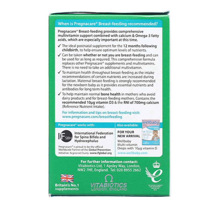 Vitabiotics Pregnacare breast-feeding bổ sung vitamin và khoáng chất, 84 viên dạng viên 5