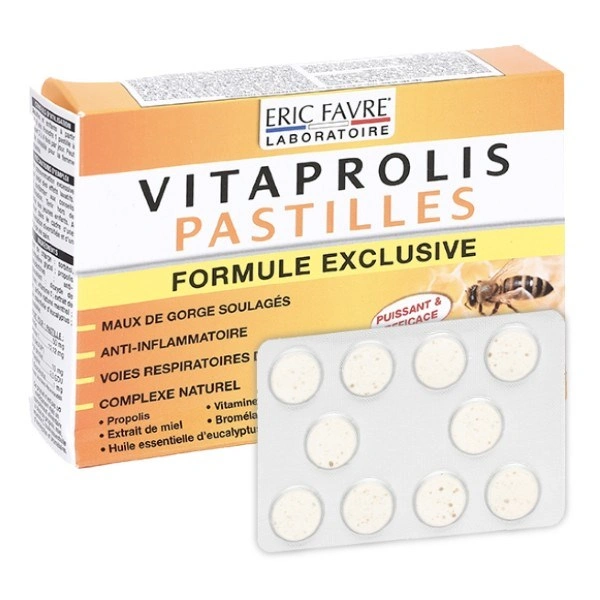 Kẹo ngậm Eric Favre Wellness Vitaprolis giảm ho 20 viên (từ 6 tuổi) 1
